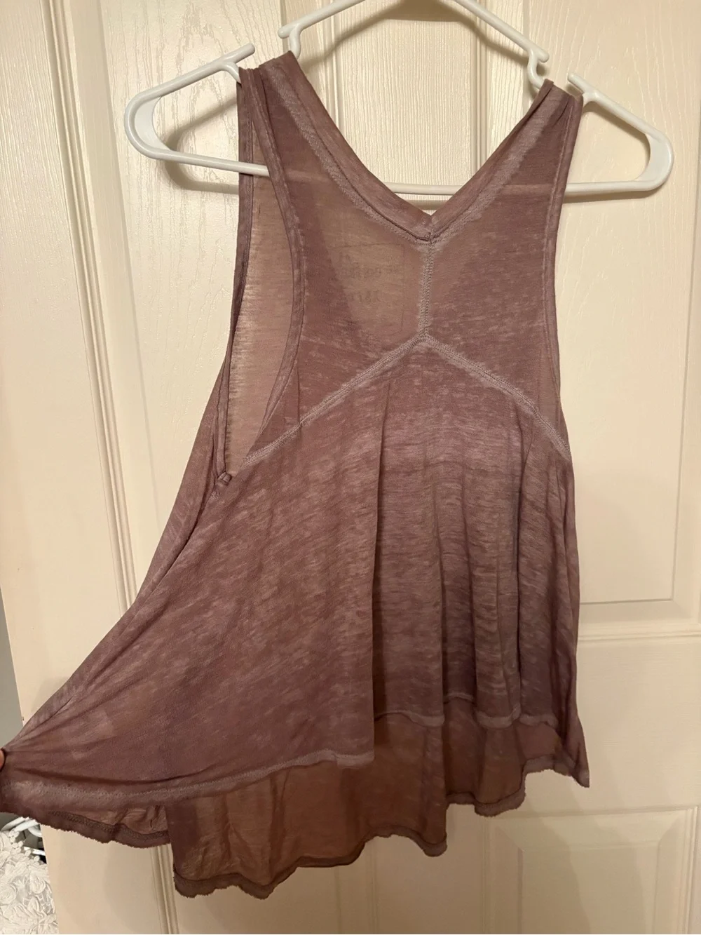 Free People Washed Mauve V-Neck Tank Top - Brand:
